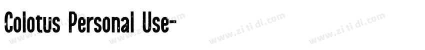 Colotus Personal Use字体转换